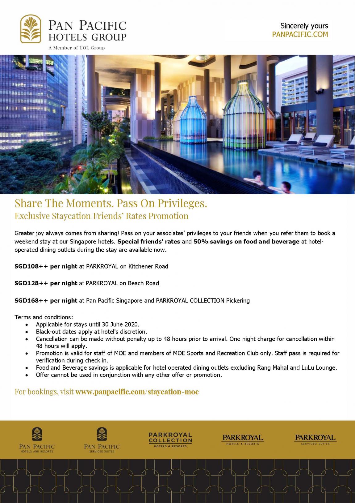 Pan Pacific Hotels Group Special Offer (Revised) Ministry of